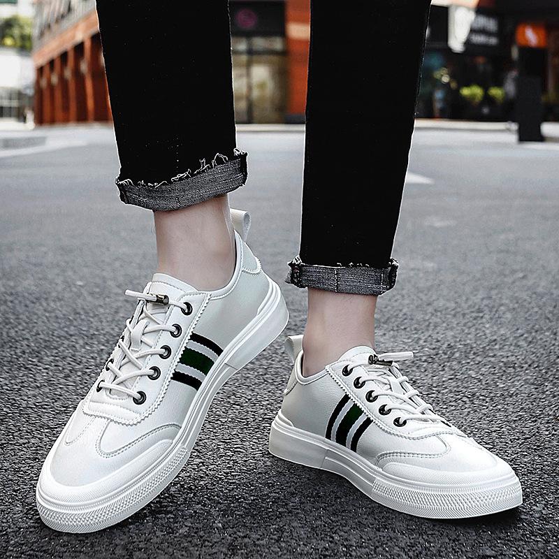Обувь Spring Tide Новые модные универсальные мужские белые туфли Низкие туфли Повседневные кроссовки для студентов