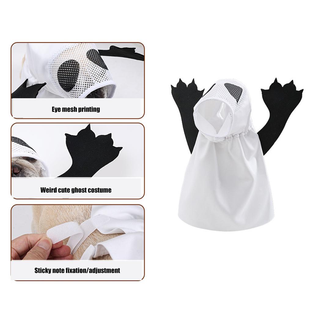 Одежда для собак-призраков на Хэллоуин для домашних животных, кошек и собак, одежда для вечеринок, наряды для собак, праздничный фотонаряд, костюм для ролевых игр, костюм для домашних животных