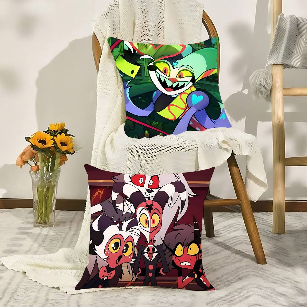 Милая подушка-подушка A-Helluva Boss-H, наволочка, мягкая милая наволочка для дивана, наволочка из полиэстера на молнии
