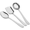 3 Pieces Stainless Steel Serving Spoons Set for Dining Table/Kitchen, 1.8 Mm Heavy Gauge