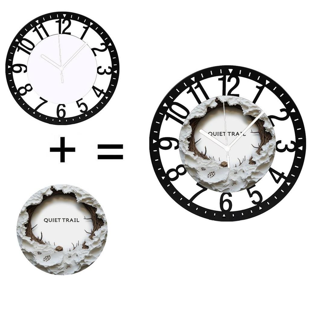 25cm Circular Wall Clock Constructed from Heavy Gauge Iron for Substantial Feel
