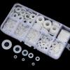 250/500PCS White Black Sealing Ring Plastic Flat Gasket Set Insulation Washer Set  for Screw Bolt