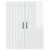 Wall Cabinet LUCCA High Gloss White 80 x 31 x 100 cm Particleboard