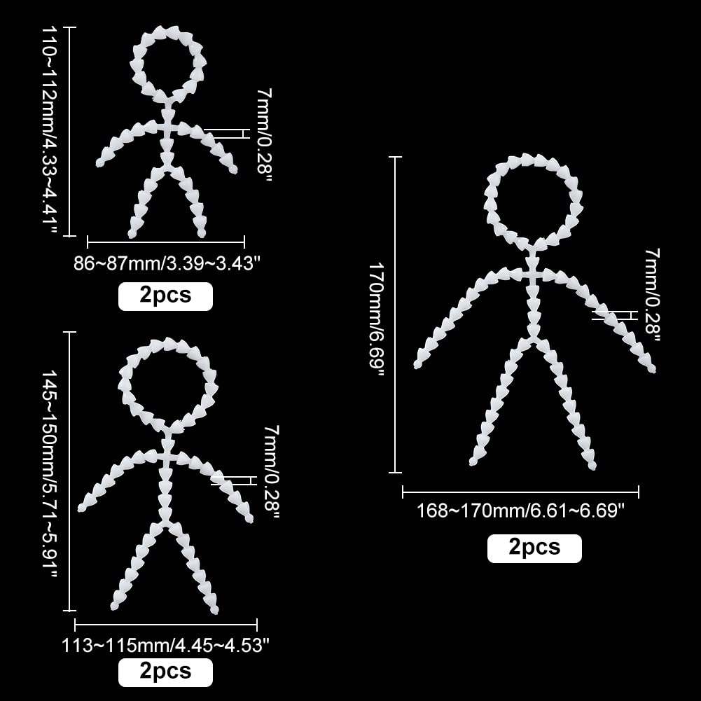 PH PandaHall 6 предметов мягкая игрушка скелет для кукол скелет талисман круглая голова скелет подвижный скелет конечности соединитель кукольные аксессуары кукла