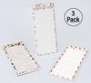 Inkdotpot Pack  of  3  Magnetic  Fridge To-Do List Notepads,  Magnetic  Memo Pads For Refrigerator,  Leaves Design  (50 Sheets