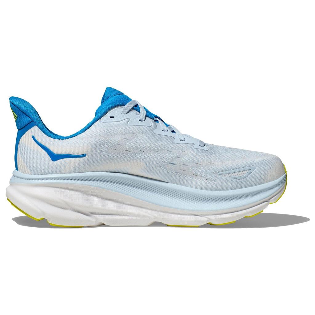 HOKA Clifton 9 Wide Ice Water Evening Primrose Men Sneakers White 1132210-IWEP