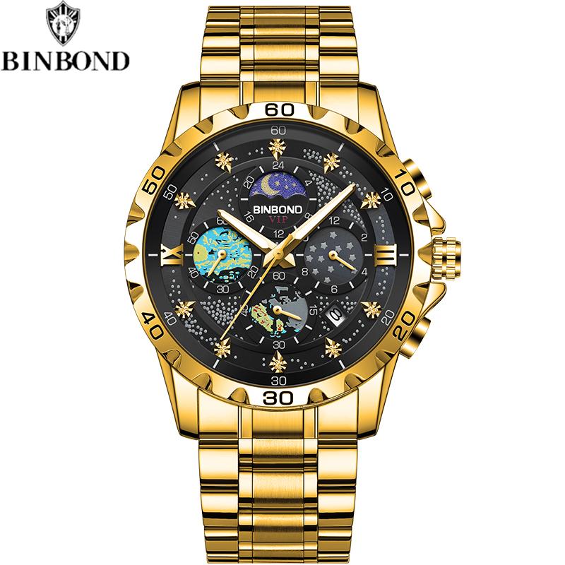 Luxury Quartz Men Watch Date Waterproof Chronograph Luminous Stainless Steel Wristwatch Fashion Business Man Watches