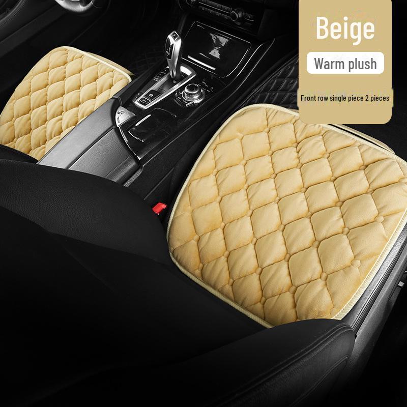 Plush Winter Car Seat Cushion Set: Thickened, Universal Fit, 3-Piece for All Seasons