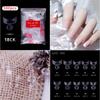 500PCS Natural Transparent Ballerina Almond  Round End Full/Half Ballet Coffin French False Nail Tips Fake Toenail Tip Manicure