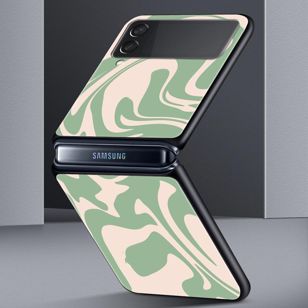 Роскошный подарочный чехол для телефона Samsung Galaxy Z Flip 4 Fold, черный, жесткий чехол для Samsung Z Flip 3 5G, чехол с абстрактной эстетикой