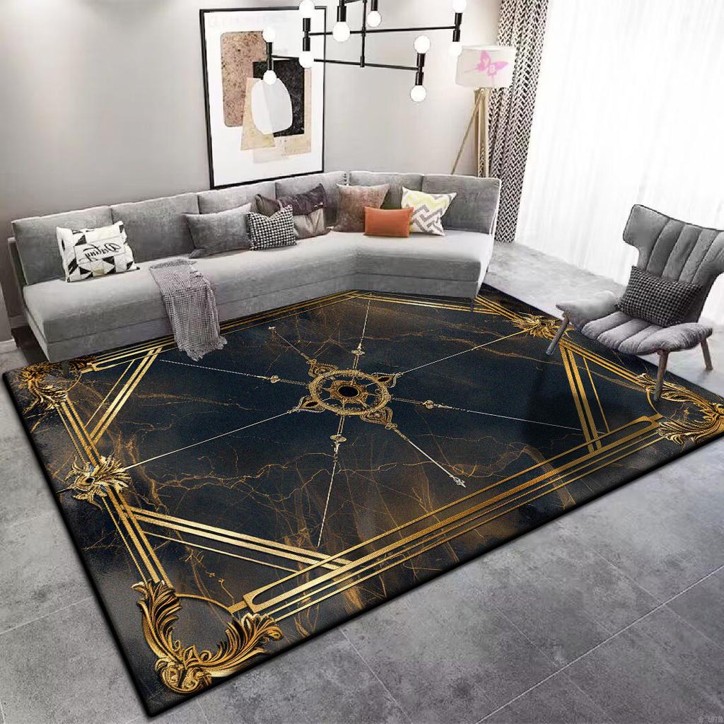 Современный Большой Ковер для Гостиной для Пожилых Синий Противоскользящий Коврик для Кофейных Столиков Настраиваемый Коврик для Гардеробной Офиса Под Диван Мягкий Легко Чистить