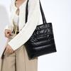 Trendy Street Style Cotton Tote Bag For Women Large Capacity Zippered Handbag