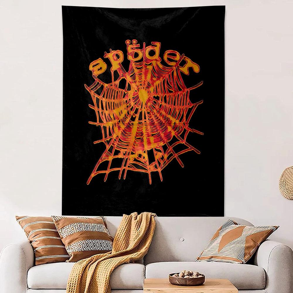 Spider Art Tapestry Wall Hanging, Dark Web Pattern, Wall Decor for Bedroom Living Room Dorm