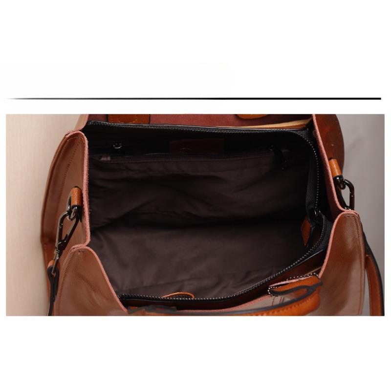 Женская сумка из натуральной кожи, сумка-тоут на одно плечо, модная женская сумка «все в одном» большой вместимости