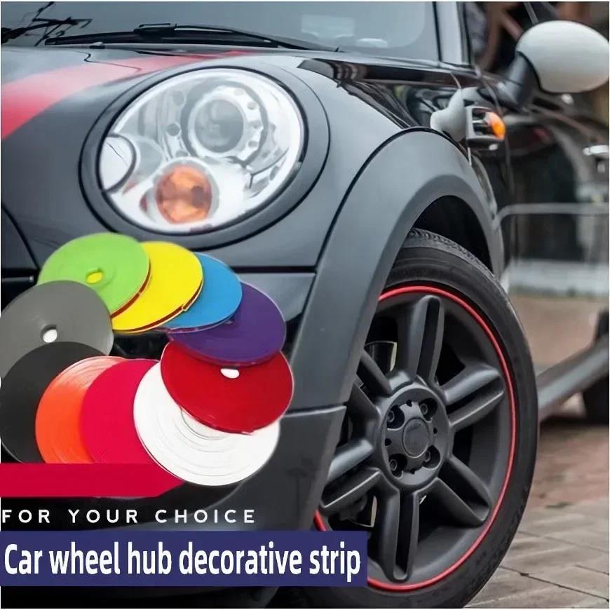 8M Car Wheel Rim Protection Decorative Strip Car Tire Styling Moulding Trim Tyre Guard Line Rubber Decoration Strip Interior Mirrors 6