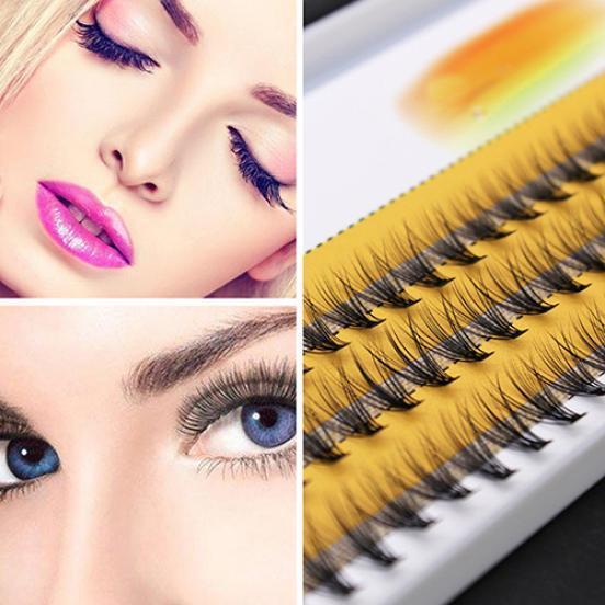 Женщины Pro Makeup 60 шт. кластеры красоты ресницы прививки поддельные накладные ресницы