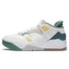 Durable Low-Top Retro Basketball Shoes Women Sneakers White Green AGBS032-2