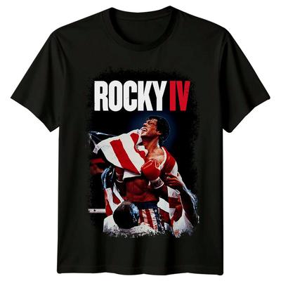 Рокки IV (1985) Футболка в стиле ретро 80-х, вдохновленная кинопостерами, унисекс.