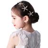 Fashion Bridal Headpiece Hair Jewelry Hair Clips Rhinestone Pearl Starfish Hairpin Girls Barrettes