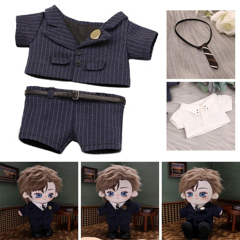 Fashion Suit Shirt Plush Doll's Clothes 20cm Doll Clothes Doll Tops Pants Cotton Doll Outfit