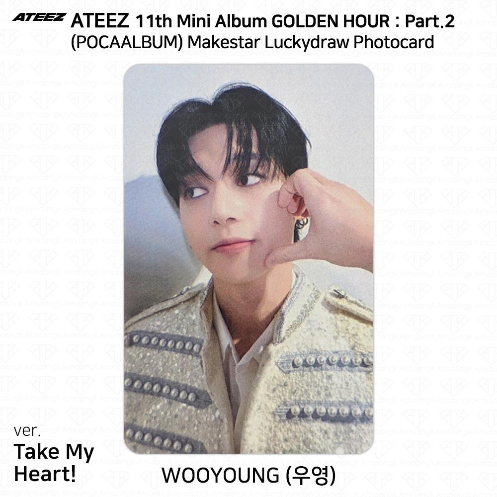 ATEEZ Золотой час. Часть 2. Makestar Pocaalbum Luckydraw Фотокарточка KPOP K-POP