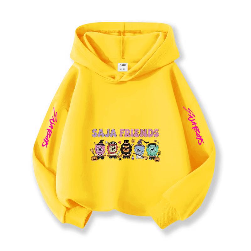 Kpop Korean Style Christmas Holiday Casual Children's Hooded Sportswear Halloween Witch Hunting Fan Fashion Girl Top