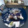 Dak Prescott pattern round rug,Carpet Rug for Living Room Bedroom Playroom ,Non-slip Floor Mat,Holiday Gifts and Birthday Gifts.