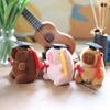Gradation Hat Plush Capybara Toy with Diploma Stuffed Plushie Animal Keychain Pendant Students Doll Decoration Graduation Season