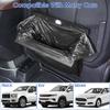 LED Car Garbage Bin Leak Proof Magnetic Adsorption Trash Can Back Seat Hanging PU Leather Storage Box Truck Car Accessories