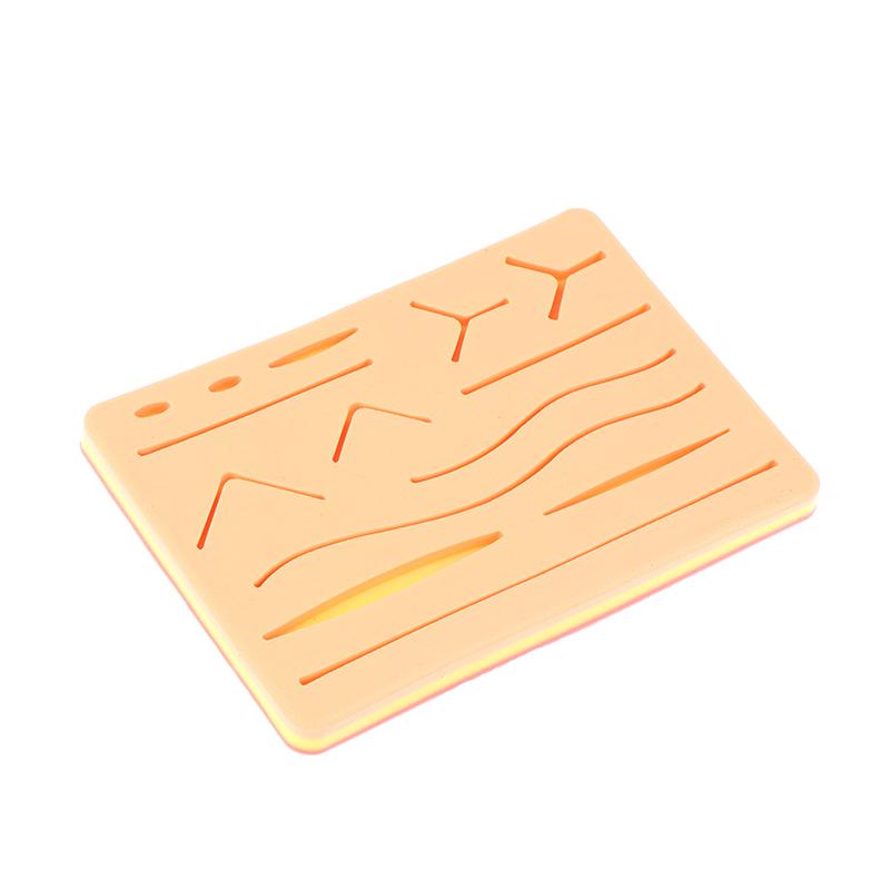 Reusable Silicone Suture Practice Pad for Medical Surgical Training Traumatic Wound Simulation Teaching Model Fake Skin Kit