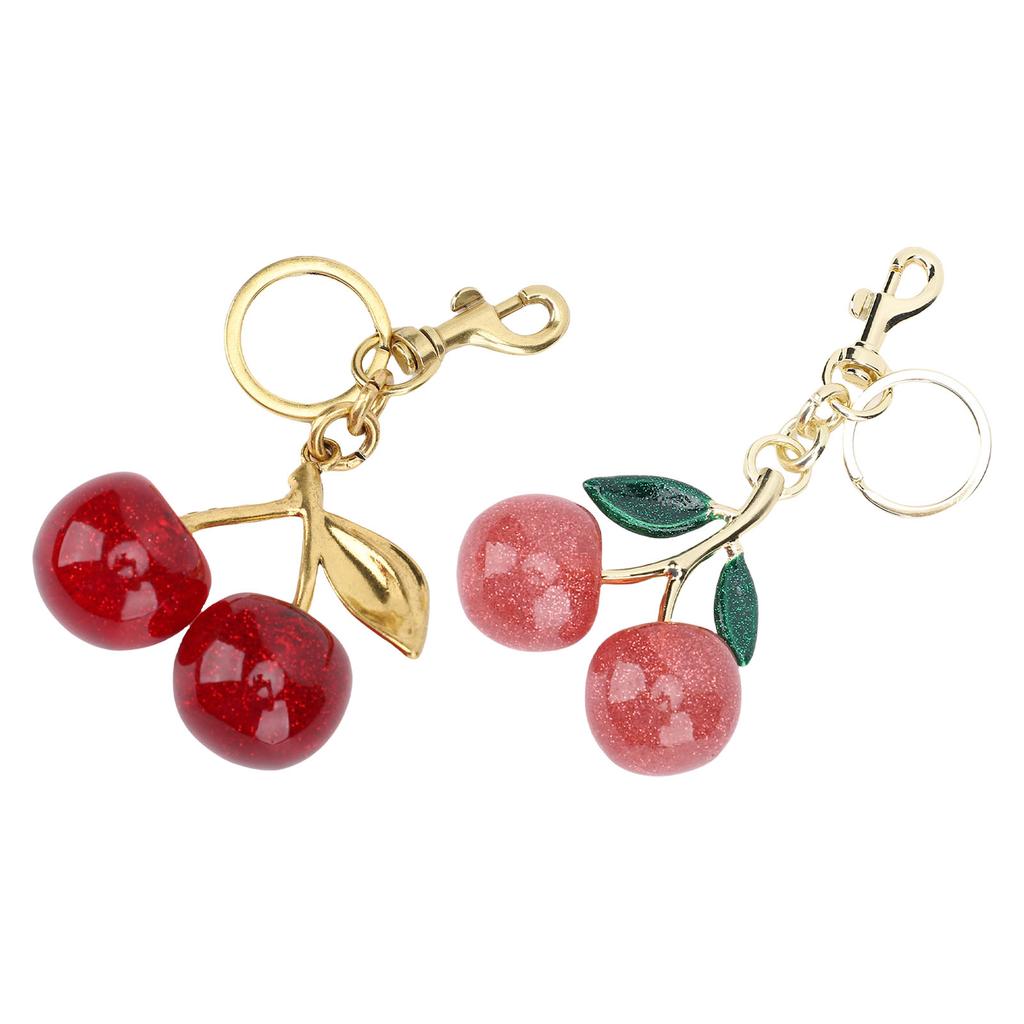 Брелок-подвеска для сумки в виде блестящей вишни, стильный женский, милый, для кошельков, сумок, автомобильный брелок