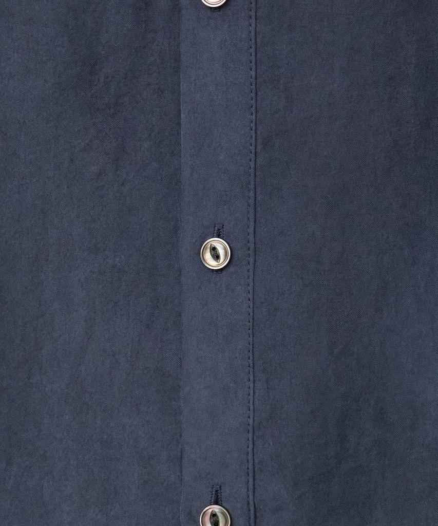 NOIRER Cupro Loose Fit Shirt (Navy)