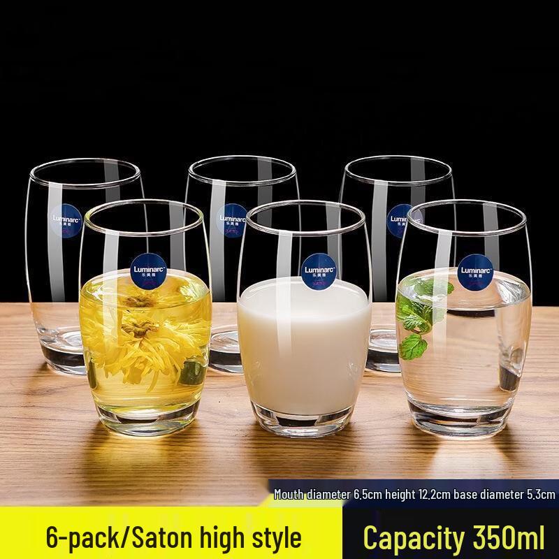 Набор утолщенных круглых стеклянных стаканов, 350 мл (4-Pack)