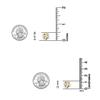 LeCalla 925 Sterling Sliver Jewelry 18K Gold-Plated Crossover Stud Earrings for Women Teen
