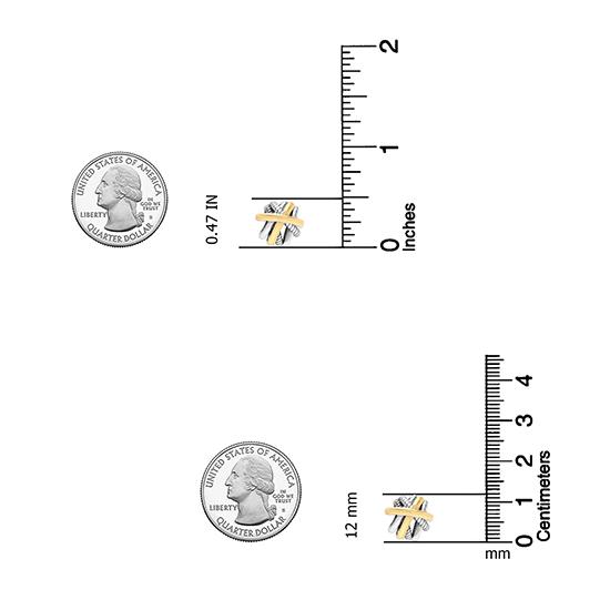 LeCalla 925 Sterling Sliver Jewelry 18K Gold-Plated Crossover Stud Earrings for Women Teen