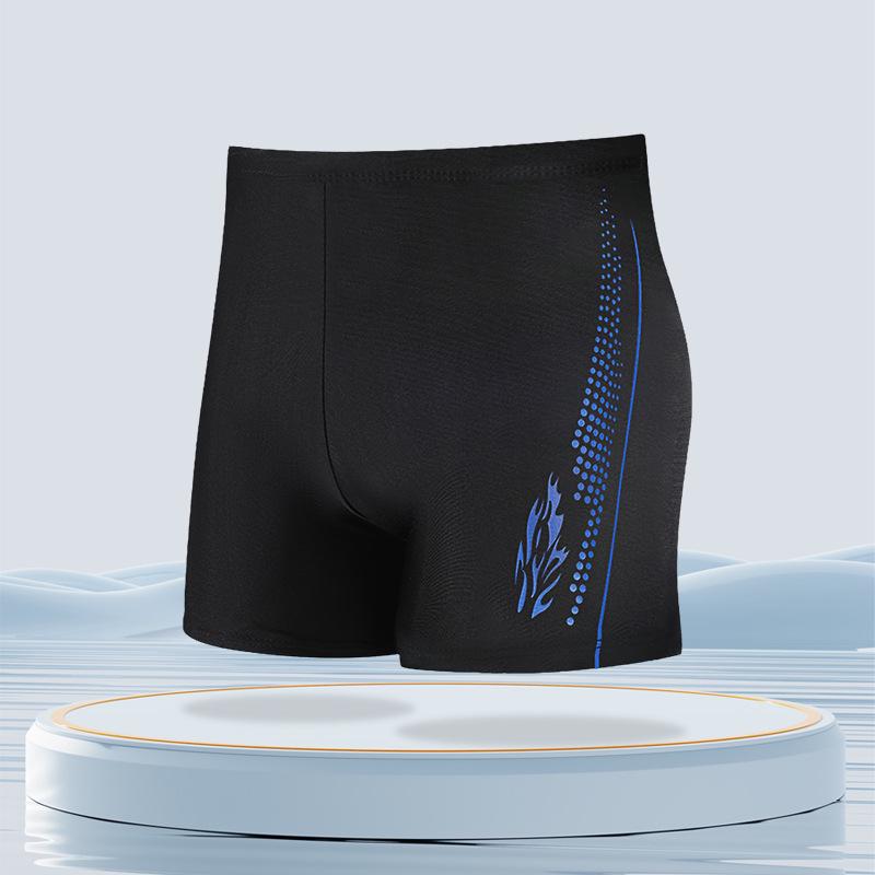 Мужские плавки-шорты с плоской штаниной, быстросохнущие, 2024 - Защита от неловких ситуаций, с принтом, дышащие, модный стиль.