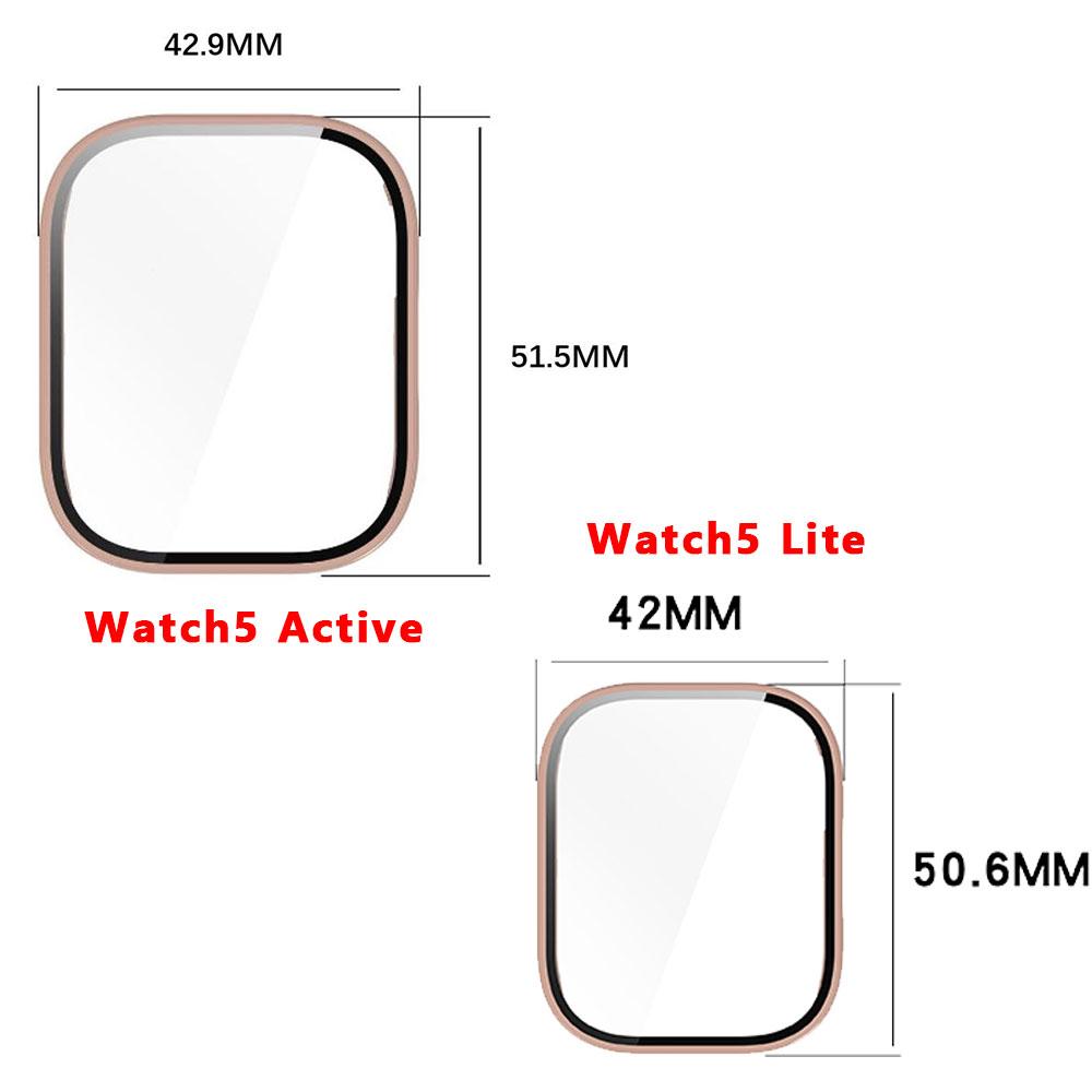 Защитный чехол для ПК + Стекло для Redmi Watch 5 Lite / Active Полностью закрывающий бампер Защита от царапин + Защитная пленка для экрана Аксессуары