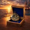 Латунный солнечный компас Морской подарок с деревянной шкатулкой