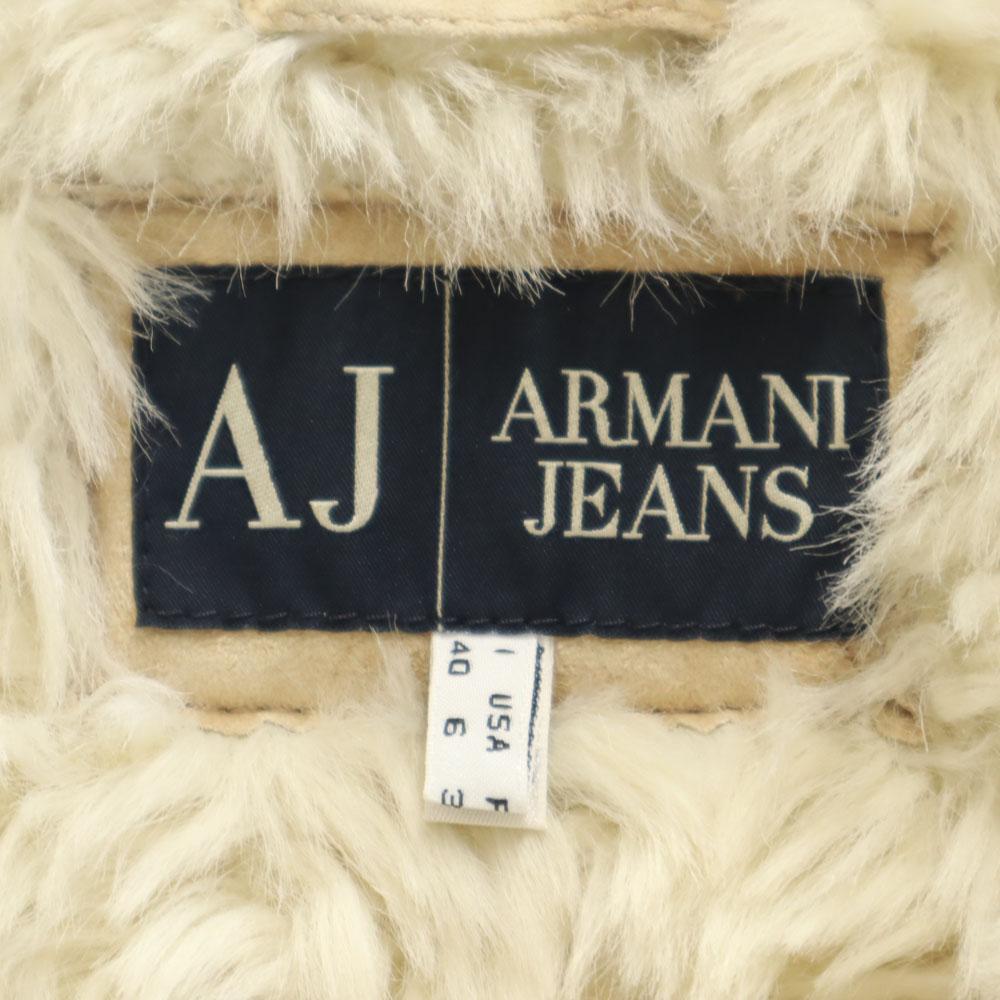 Armani Jeans Пальто длинное из искусственной кожи 6 бежевое Женское Б/у