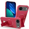 Protective Case - BOOLING - for iPhone Air - Carbon Fiber with Magnetic Circle Support Red