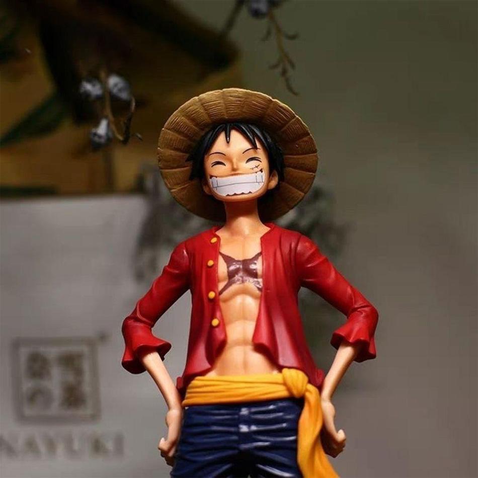 26-сантиметровая фигурка Луффи из аниме One Piece: уверенный в себе улыбающийся Луффи, меняющий облик, из ПВХ, коллекционная игрушка, подарок.