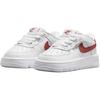 Nike Force 1 Low Легко надевать Удобные Нескользящие Прочные Низкие Кроссовки для ходьбы Детская обувь Белый Красный FN0236-116