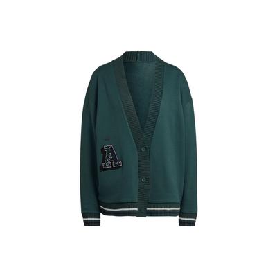 Оригинальный женский свитер с длинным рукавом и глубоким V-образным вырезом, с принтом алфавита, зеленый цвет IA8322