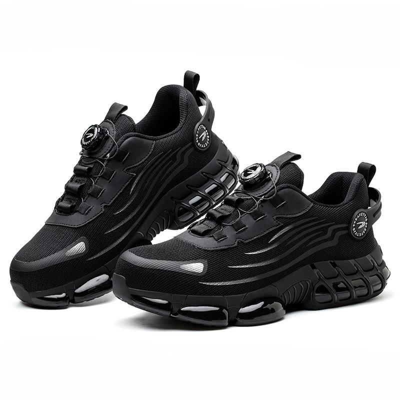 New Rotating Button Safety Shoes Men Anti-Smash Anti-Puncture Work Shoes Fashion Men Sport Shoes Security Protective Boots Men