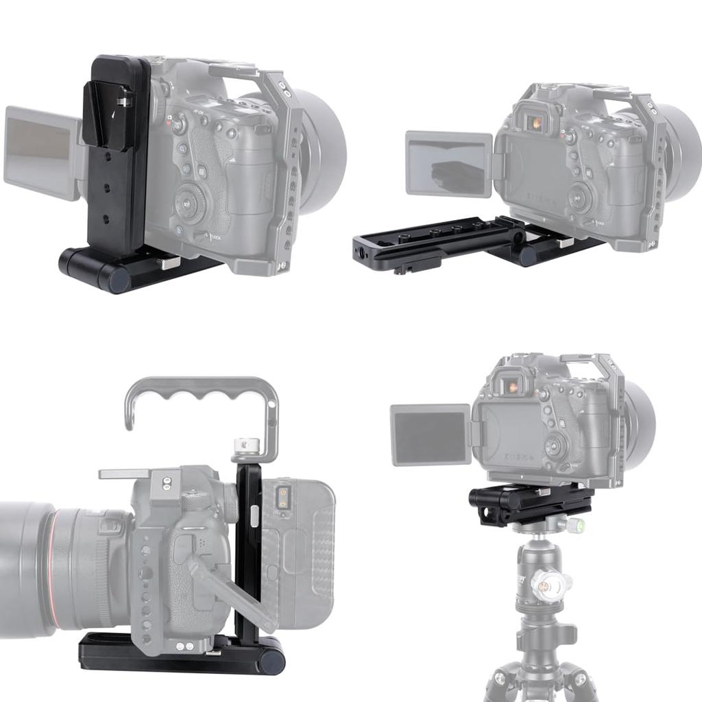 NICEYRIG Mount Mount Foldable TV Camera Plate Arca Swiss Plate Manfrotto Standard Plate Quick Release DSLR V-Lock L-Bracket -598