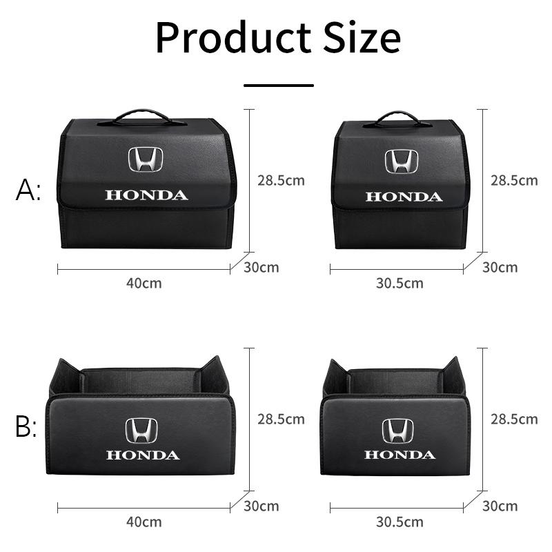 Honda Dedicated Trunk Leather Storage Box Large Capacity Box For Honda Civic Fit Accord City Vezel CR-V S660 Odyssey HR-V Pilot JS1