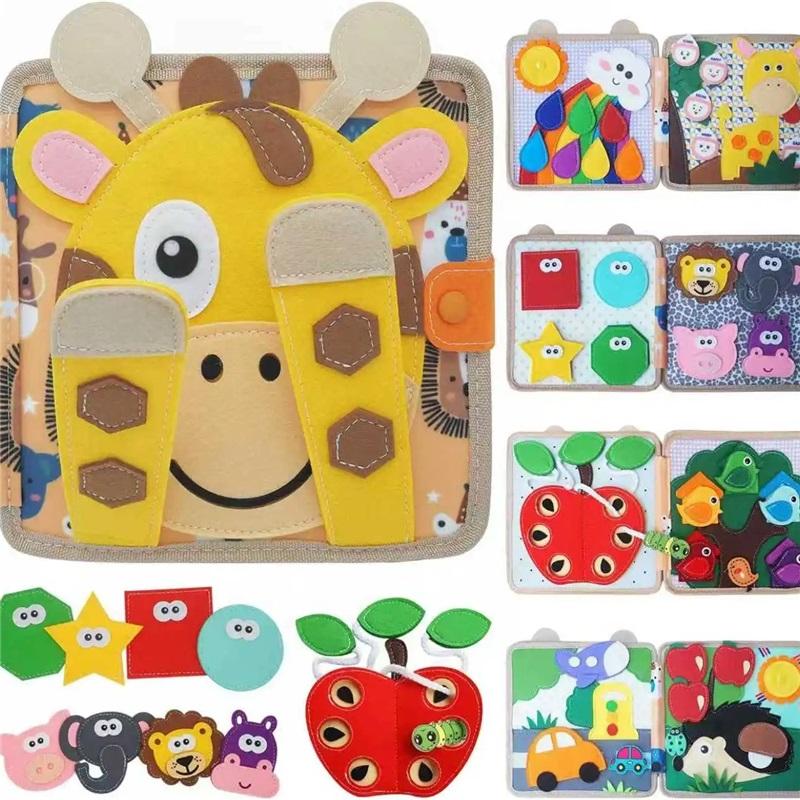 Educational Plane Toys Busy Board - Motor Skills Learning Busy Book Quiet Activity Sensory Toy for Boys & Girls Birthday Gift