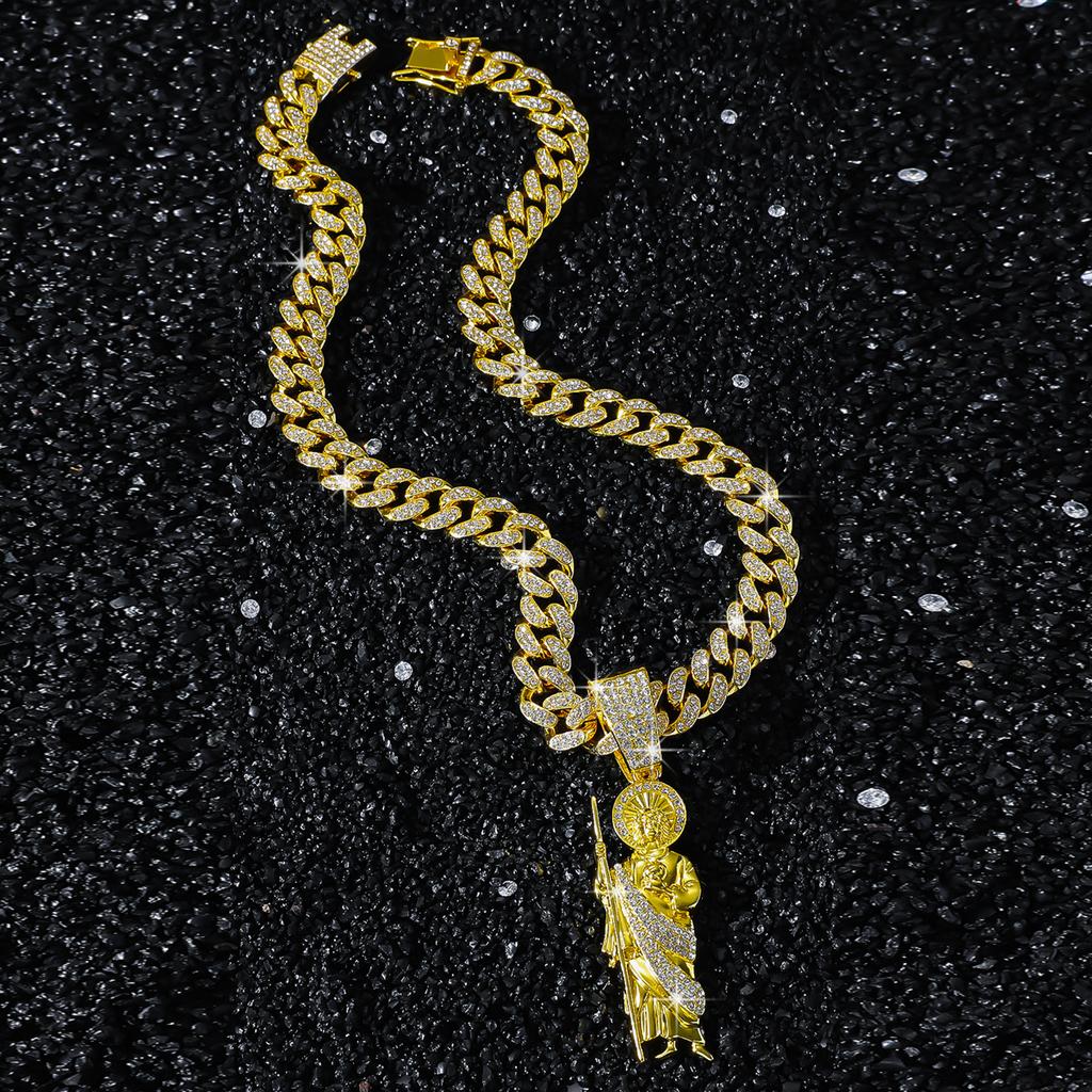 Полный бриллиантов европейский и американский портрет кубинский кулон на цепочке, ожерелье творческой личности в стиле хип-хоп