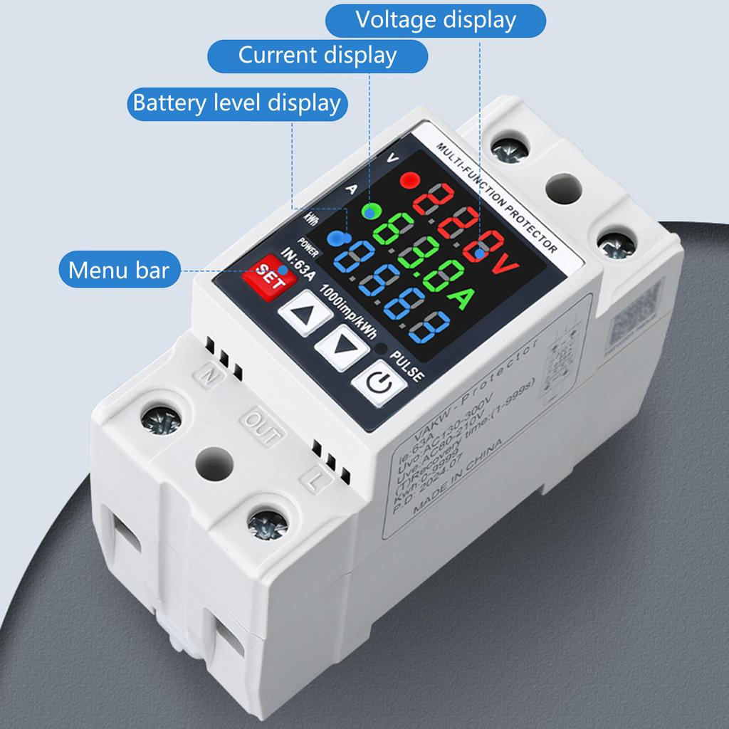 Интеллектуальный блок защиты от перегрузки по току и пониженного напряжения Инструмент управления питанием с встроенной задержкой и контролем температуры