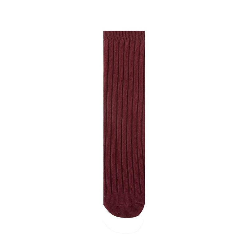 Soft Cotton Ribbed Knee High Socks for Baby Toddler Kids Breathable Solid Long Leg Warmers for Newborn Boys and Girls
